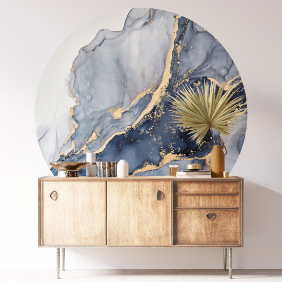 Adesivo Murale Cerchio / Rotondo - Effetto Marmorizzato