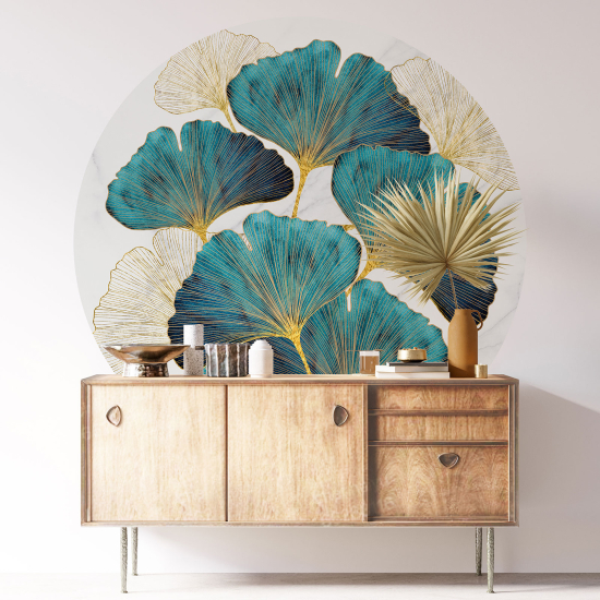 Adesivo Murale Cerchio / Rotondo - Motivo botanico