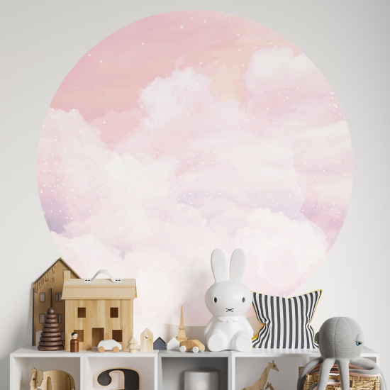 Adesivo Murale Cerchio / Rotondo per Bambini - Cielo