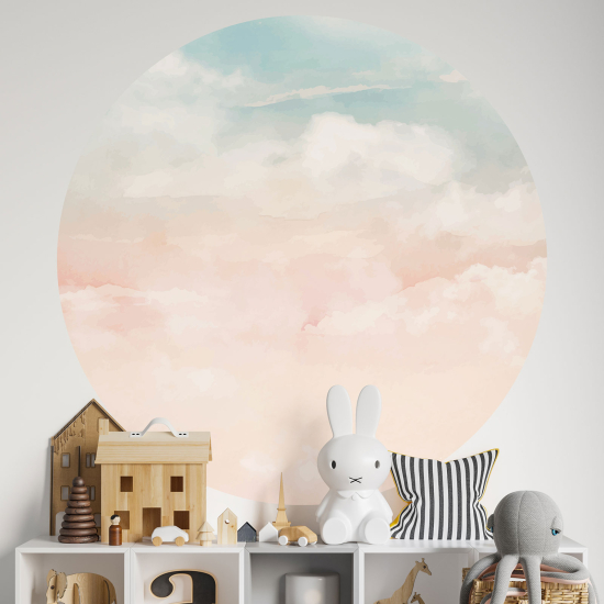 Adesivo Murale Cerchio / Rotondo per Bambini - Cielo