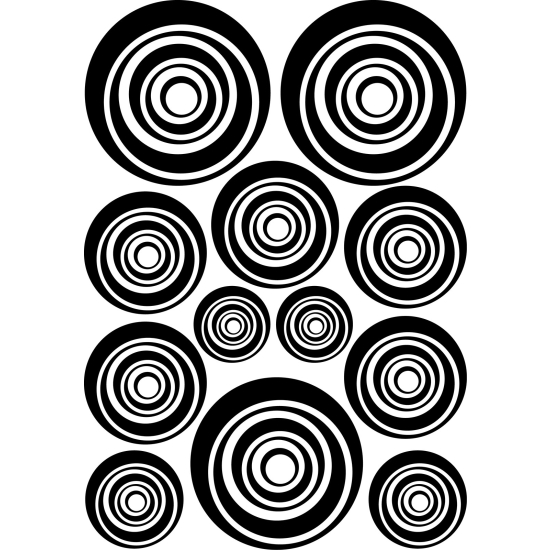 Adesivo Murale - Kit 12 Cerchi