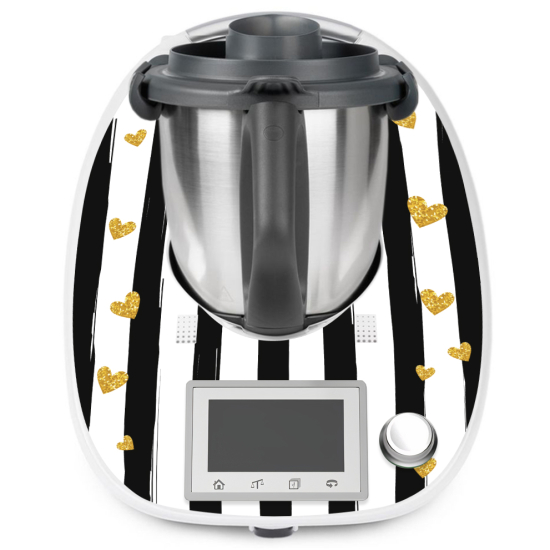 Adesivo Thermomix - TM5 - Cuori Strisce