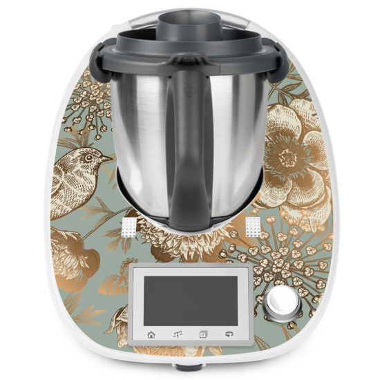 Adesivo Thermomix - TM5 - Fiori Uccello