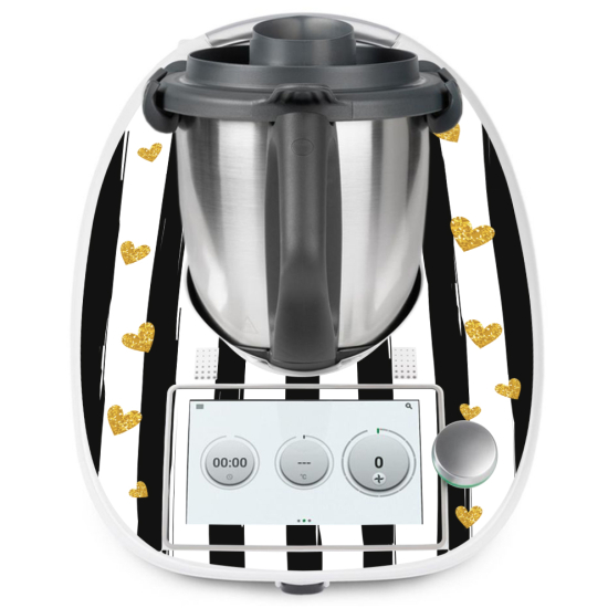 Adesivo Thermomix - TM6 - Cuori Strisce