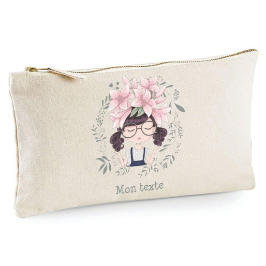 Astuccio personalizzato - Bambina fiori