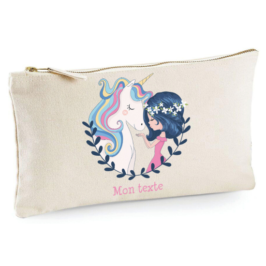 Astuccio personalizzato - Piccola ragazza unicorno