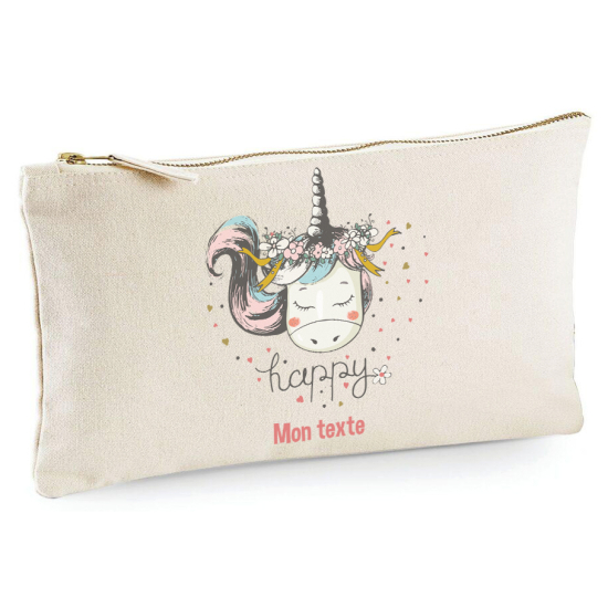 Astuccio personalizzato - Unicorno felice