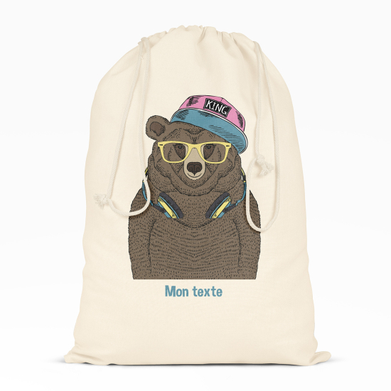 Borsa con coulisse personalizzata - Orso musica