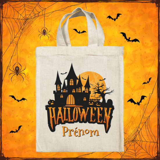 Borsa tote bag di Halloween personalizzata - Casa stregata