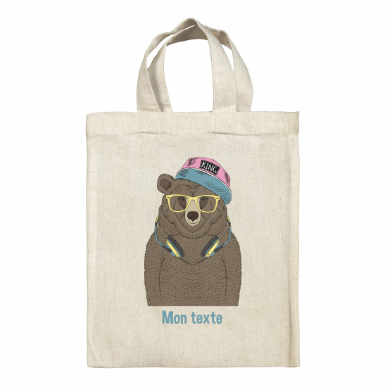 Borsa tote bag personalizzata - Orso musica