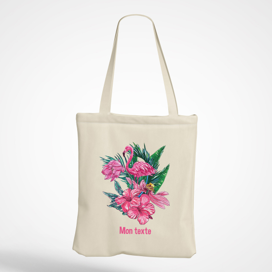 Borsa tote bag personalizzato - Fenicottero rosa