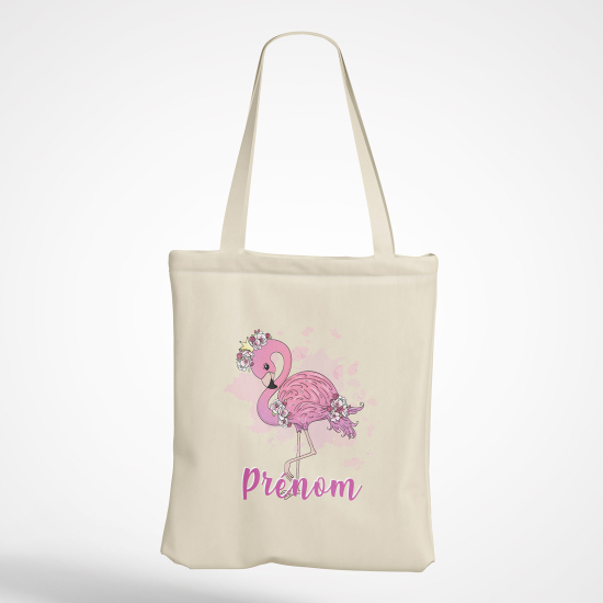 Borsa tote bag personalizzato - Fenicottero rosa