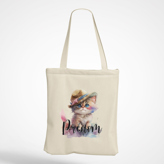 Borsa tote bag personalizzato - Gatto cappello