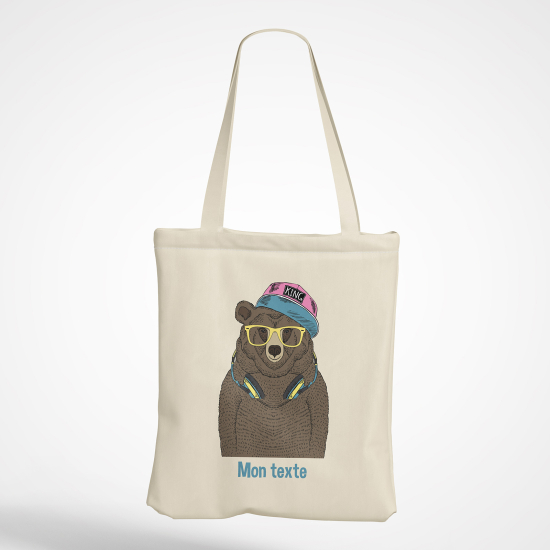 Borsa tote bag personalizzato - Orso musica