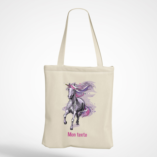 Borsa tote bag personalizzato - Unicorno
