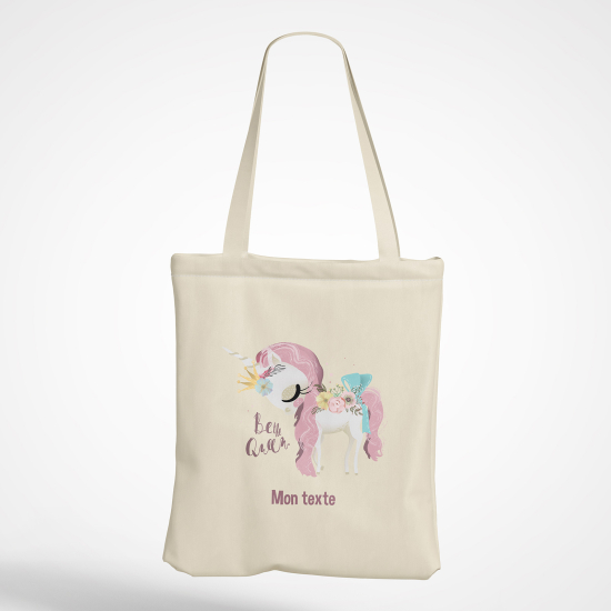 Borsa tote bag personalizzato - Unicorno sia la regina