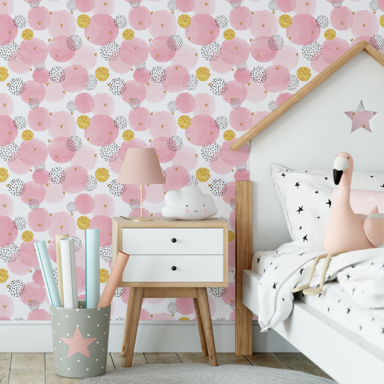 Carta da parati per bambini - Design Tondi