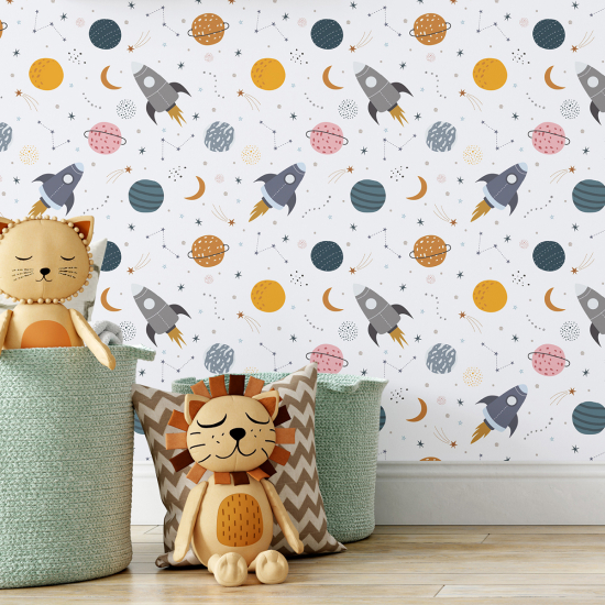 Carta da parati per bambini - Spazio
