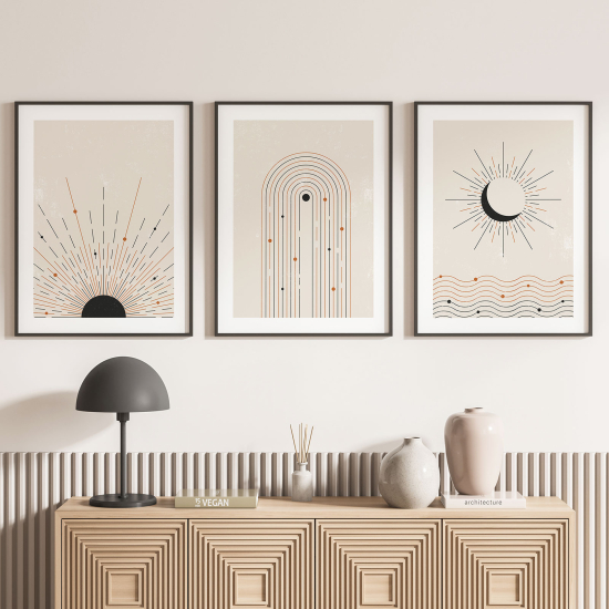 Confezione di 3 poster trittici - Boho