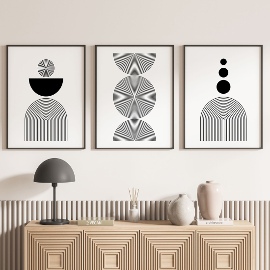 Confezione di 3 poster trittici - Boho