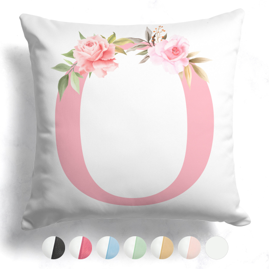 Cuscino monogram bicolore personalizzato - Lettera O