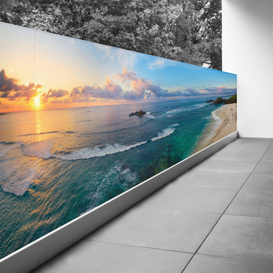 Frangivista per balcone - 100x325 cm - Tramonto