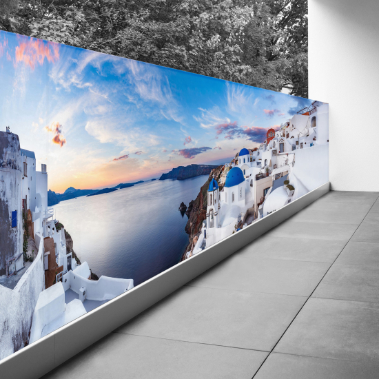 Frangivista per balcone - 110x357 cm - Santorini