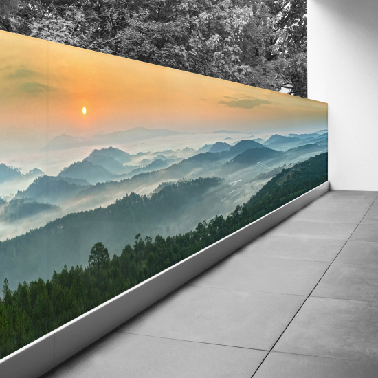 Frangivista per balcone - 110x385 cm - Montagne