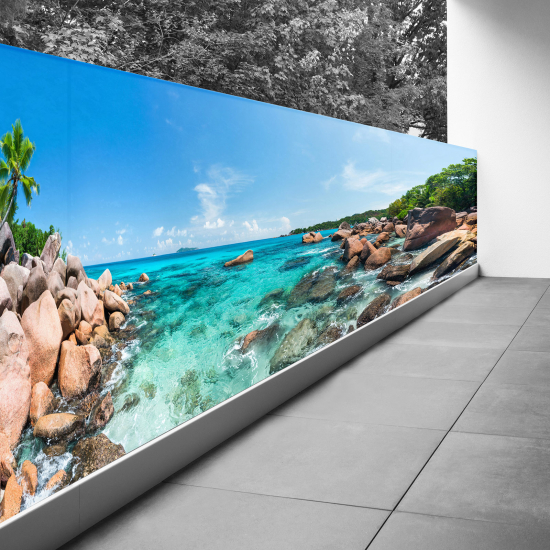 Frangivista per balcone - 110x385 cm - Vista mare