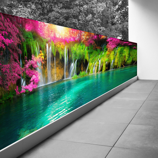 Frangivista per balcone - 130x325 cm - Cascate