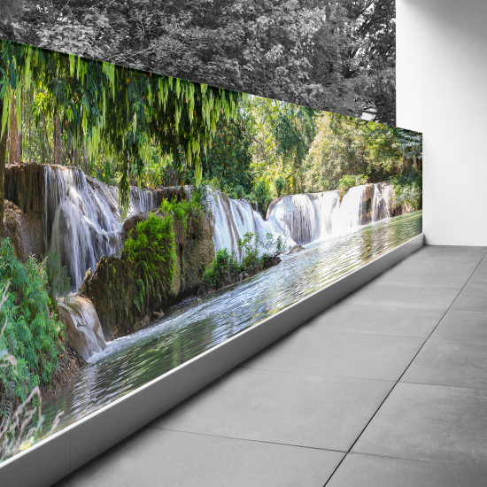 Frangivista per balcone - 130x422 cm - Cascate