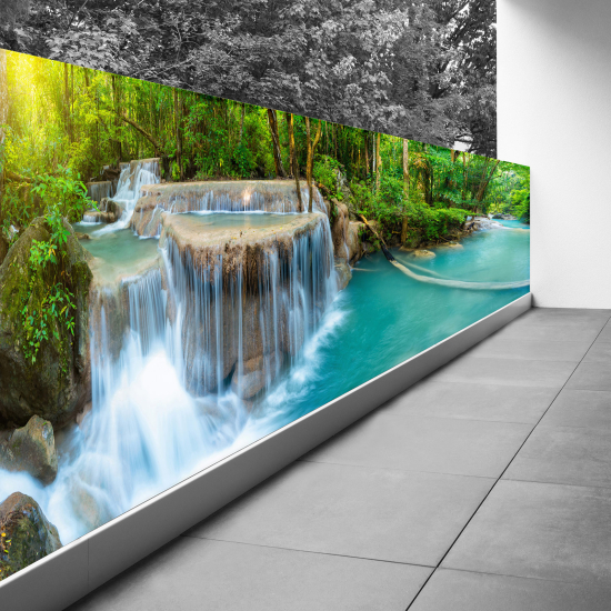 Frangivista per balcone - 130x487 cm - Cascate