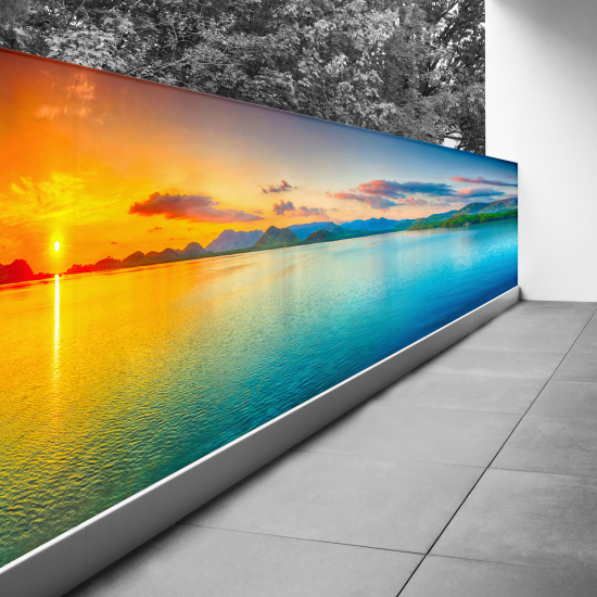 Frangivista per balcone - 130x520 cm - Tramonto