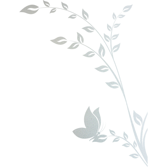 Pellicole Effetto sabbiato - Fiori Farfalla