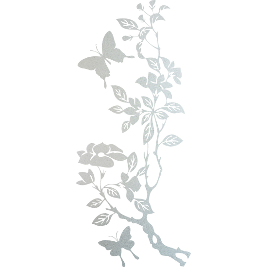 Pellicole Effetto sabbiato - Fiori Farfalle