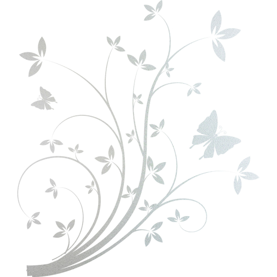 Pellicole Effetto sabbiato - Ramo floreale