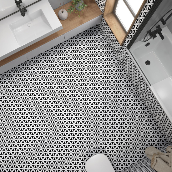 Piastrelle Adesive per Pavimenti - Effetto Mosaico
