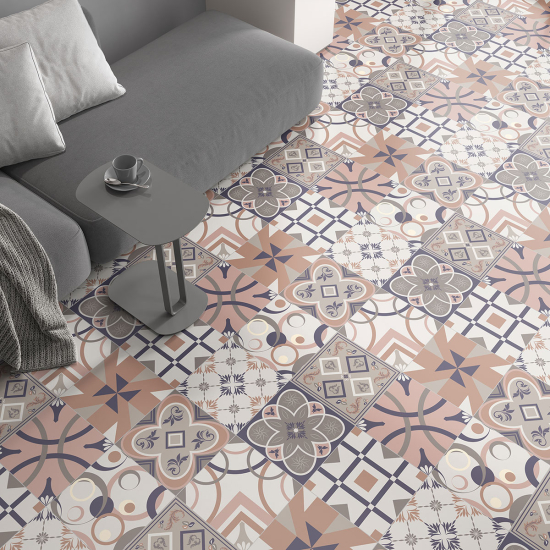 Piastrelle Adesive per Pavimenti - Motivo piastrelle di cemento