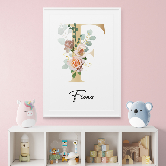 Poster Monogram personalizzato - Lettera F