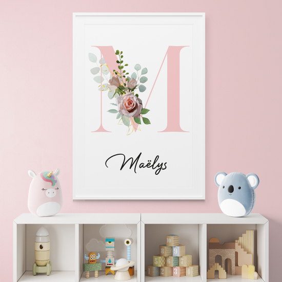 Poster Monogram personalizzato - Lettera M