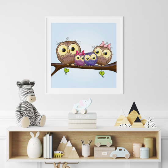 Poster per Bambini - Gufi