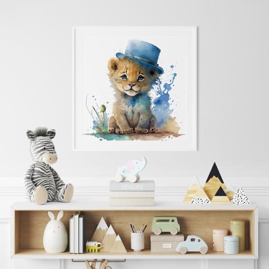 Poster per Bambini - Leone Cappello