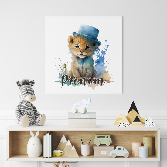 Poster personalizzato per bambini - Cucciolo di leone colorato
