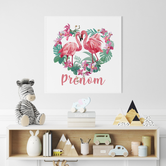 Poster personalizzato per bambini - Fenicotteri Rosa