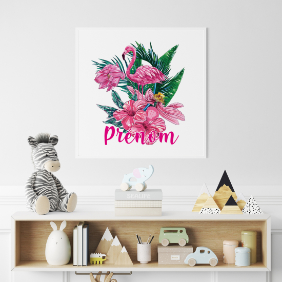 Poster personalizzato per bambini - Fenicottero Rosa