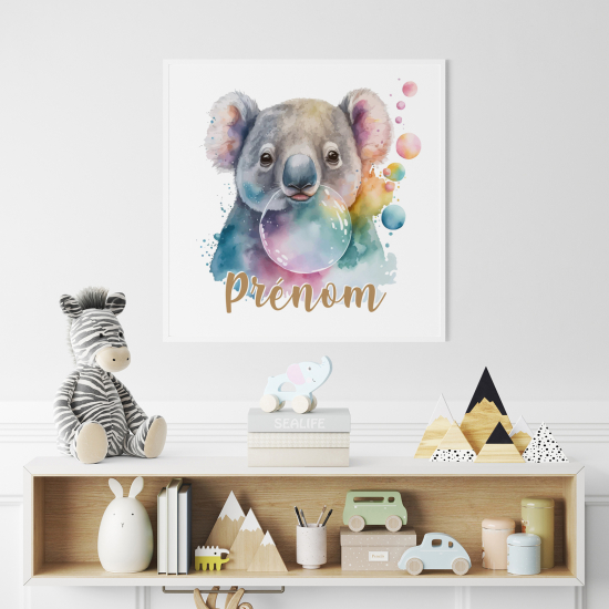 Poster personalizzato per bambini - Koala bolla