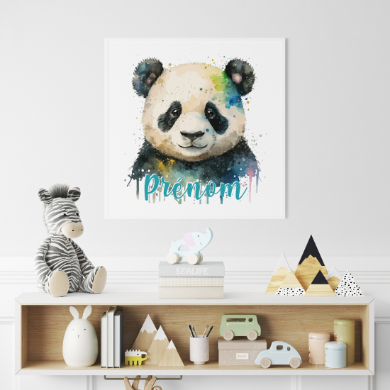 Poster personalizzato per bambini - Panda colorato