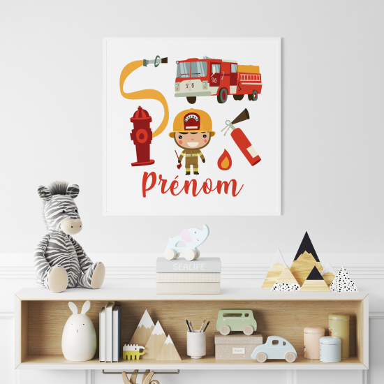 Poster personalizzato per bambini - Pompiere