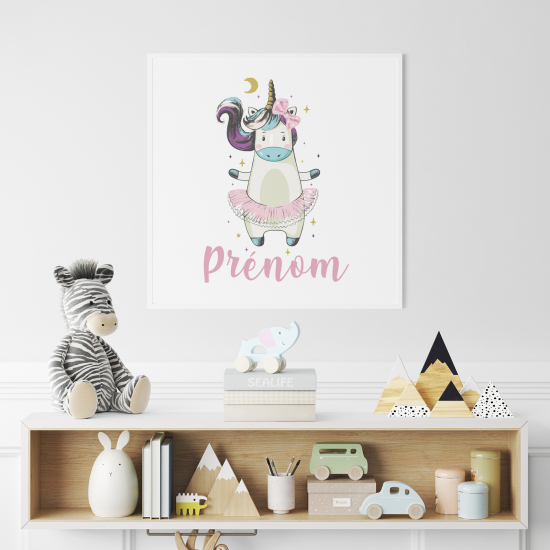 Poster personalizzato per bambini - Unicorno Ballerina