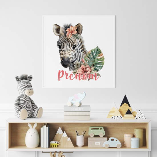 Poster personalizzato per bambini - Zebra